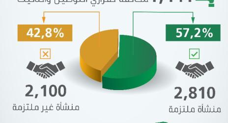 5 آلاف زيارة تفتيشية تكشف عن ضبط 1441 مخالفة لقراري التوطين وتأنيث محال بيع المستلزمات النسائية في مرحلتها الثالثة