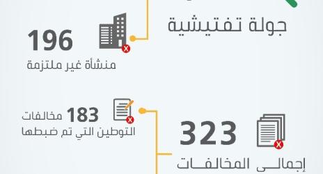 5296جولة تفتيشية مشتركة تكشف عن ضبط 323 مخالفة لقرار  توطين منافذ تأجير السيارات في 14 يوما