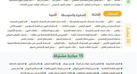 منظومة العمل والتنمية الاجتماعية تطلق 68 مبادرة تحفِّز القطاع الخاص على التوطين