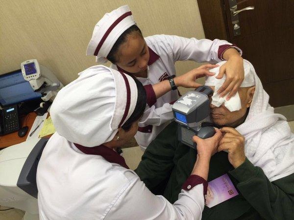 آباؤنا بدار الرعاية بـ #الطائف يجرون فحوصات طبية بالتعاون مع  مجموعة مستشفيات مغربي للعيون.