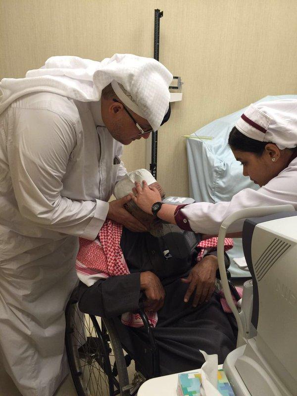 آباؤنا بدار الرعاية بـ #الطائف يجرون فحوصات طبية بالتعاون مع  مجموعة مستشفيات مغربي للعيون.