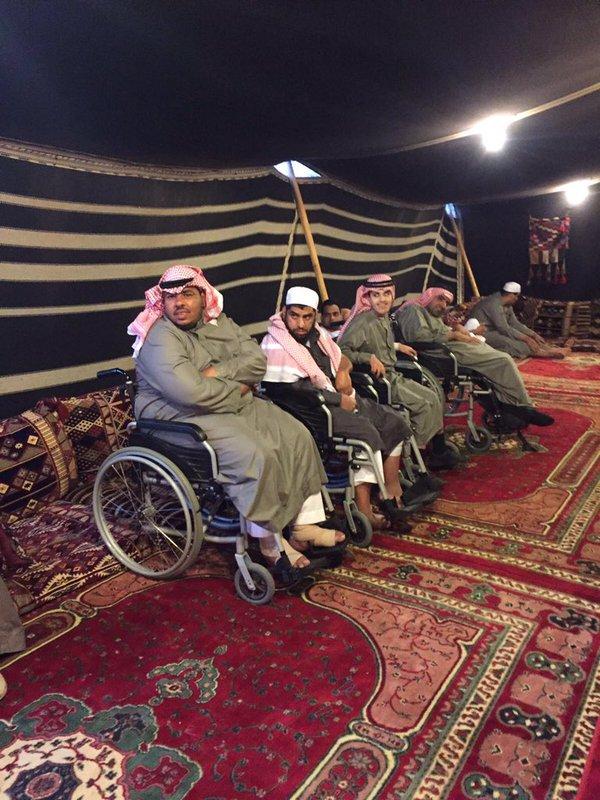 رحلة برية لأبناء مركز التأهيل الشامل بحائل برفقة مشرفي النشاط.