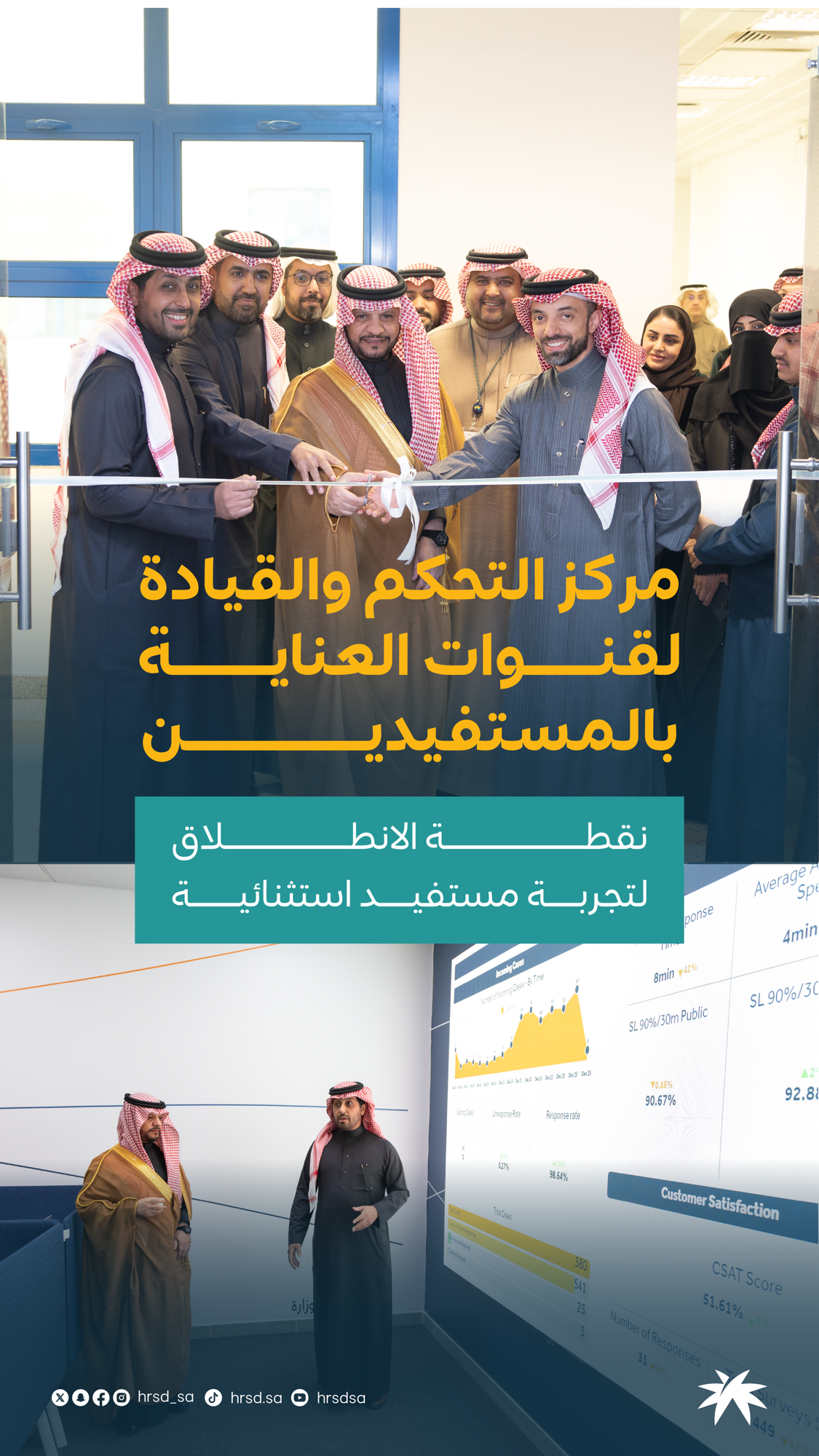 مركز التحكم والقيادة لقنوات العناية بالمستفيدين